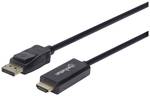 Manhattan 4K@ 60Hz DisplayPort till HDMI-kabel DisplayPort-kontakt på HDMI-kontakt, 1 m, svart