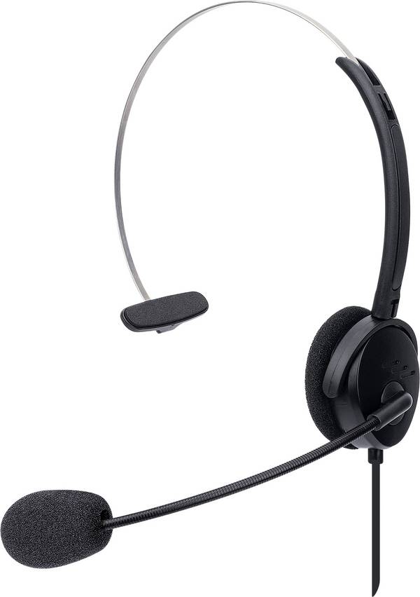 Manhattan Mono USB-Headset On-Ear kabelgebunden USB-A-Stecker Lautstärkeregelung schwarz  On-ear headset Sladd Mono Svart  Volymkontroll, Mikrofonljudavstängning Datorer