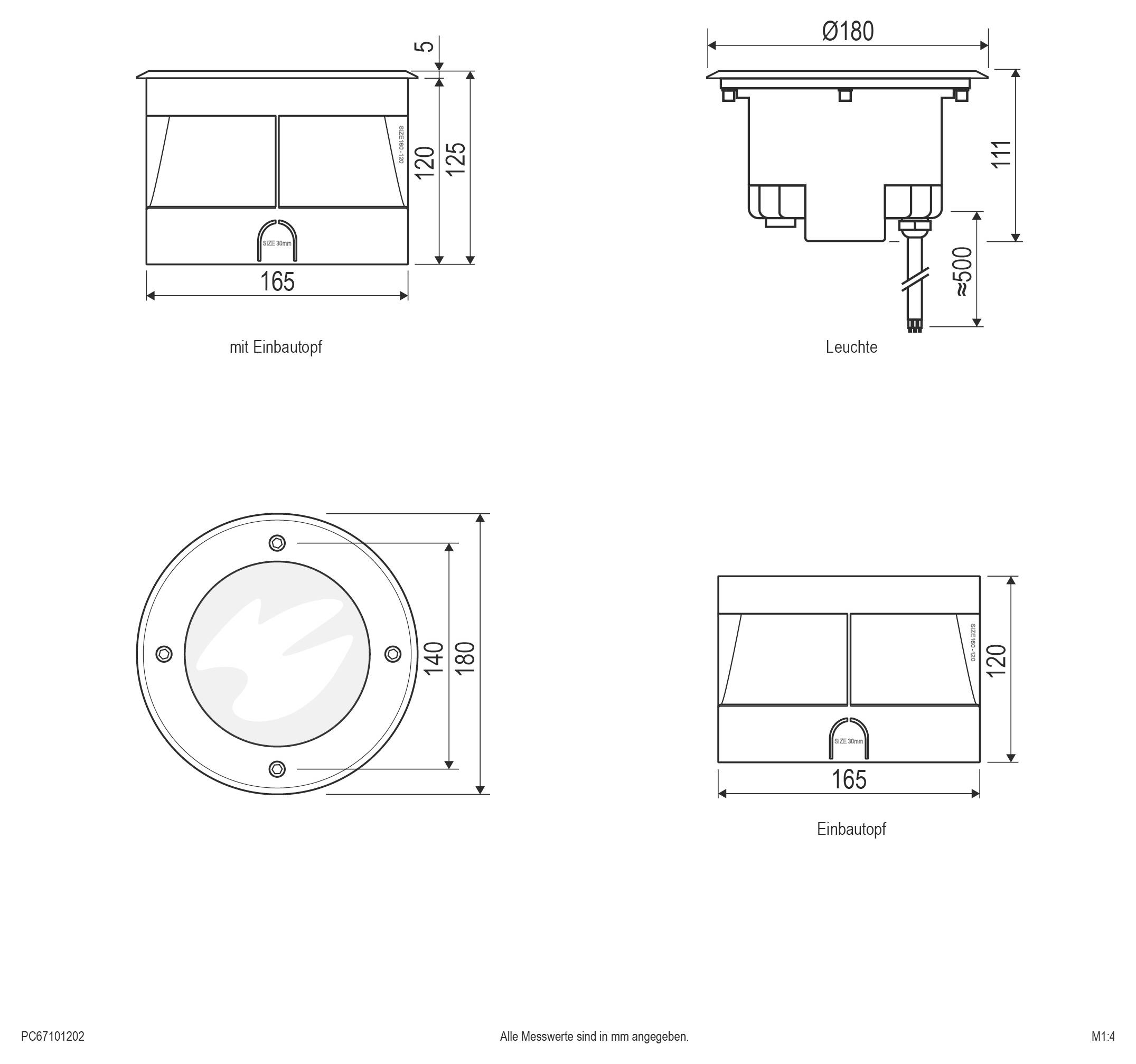 EVN PC67101202 PC67101202 Markbelysning LED 12 W Rostfritt stål-2