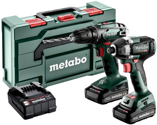 Metabo BS+SSD200LTBL 685193000 Borrskruvdragare batteri, Slagskruvdragare batteri  18 V 2 Ah Li-Ion inkl. 1x batteri, inkl. laddare