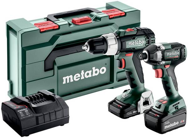 Metabo BSLBL+SSD200LTBL  -Slagborrmaskin batteri, Slagskruvdragare batteri  inkl. 1x batteri, inkl. laddare