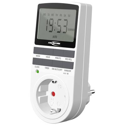 Ansmann 1260-0006 Kopplingsur programmeringspaket digital Dagsprogram, Veckoprogram 3680 W IP20 Kontinuerlig drift, PÅ/A