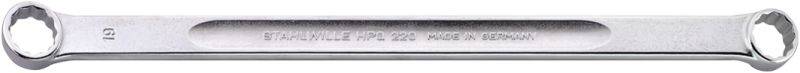 Dubbel ringnycklar av metall med text "Stahlwille 20 x 22; Made in Germany".