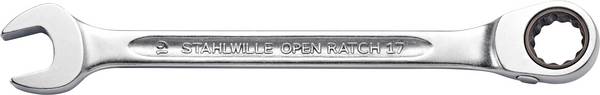 Stahlwille 41171919 17 19 GEWINKELT Ringspärrnyckel  Nyckelvidd (Metrisk) (för titel) 19 mm