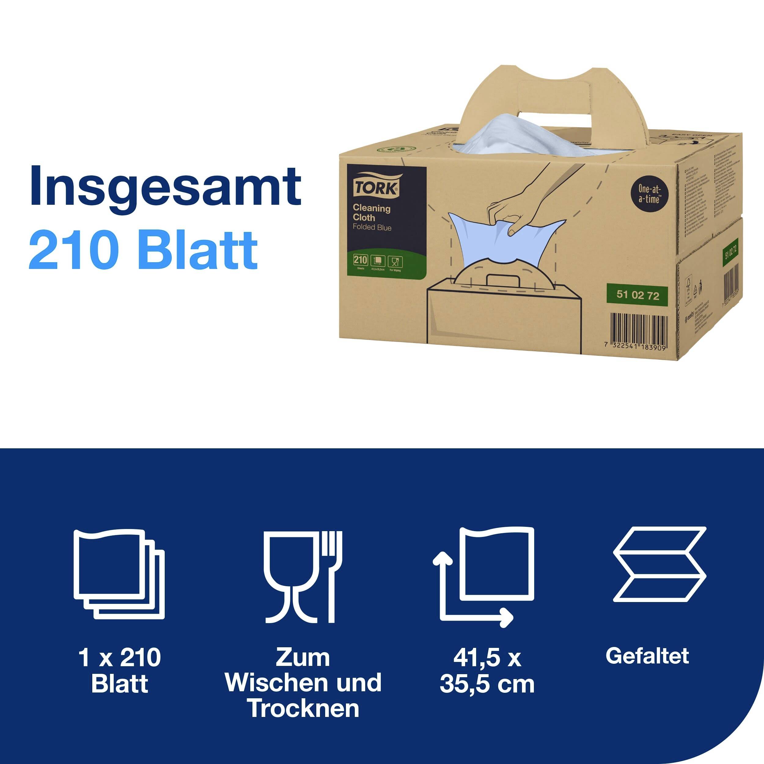 Totalt 210 ark Tork rengöringsbox. 1 x 210 dukar. Mått: 41,5 x 35,5 cm, vikta. Lämpliga för torkning och torkning.