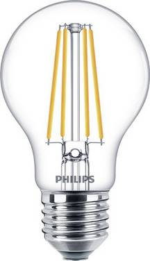 Philips LED 34712000 LED-lamp EEK E (A - G) E27 Päronform 8.5 W = 75 W Varmvit (Ø x H) 60 mm x 104 mm ej dimbar 1 st