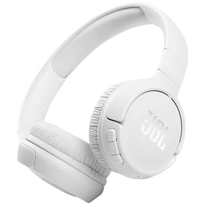 JBL Tune 510BT On Ear hörlurar Bluetooth Vit Headset, Hopfällbara, Batteriladdningsindikering, Mikrofonljudavstängning