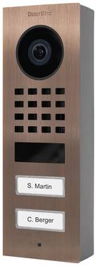 DoorBird  D1102V Aufputz    IP Video-porttelefon  WiFi, LAN  Utomhusenhet    Rostfritt stål V2A (borstat), Bronze-look