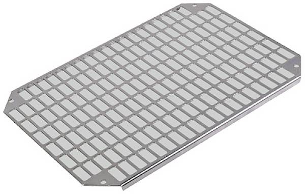 Fibox Mounting plate perforated (550x350x2mm-26x11mm) Galvanized steel Mounting plate Perforerad Stål Förzinkat (L x B) 550 mm x 350 mm 1 st