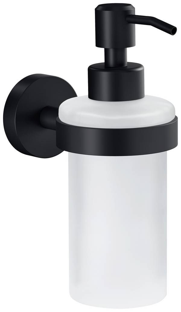 tesa MOON BLACK 40565-00000-00 Tvåldispenser 200 ml Svart (matt), Glas satinerat