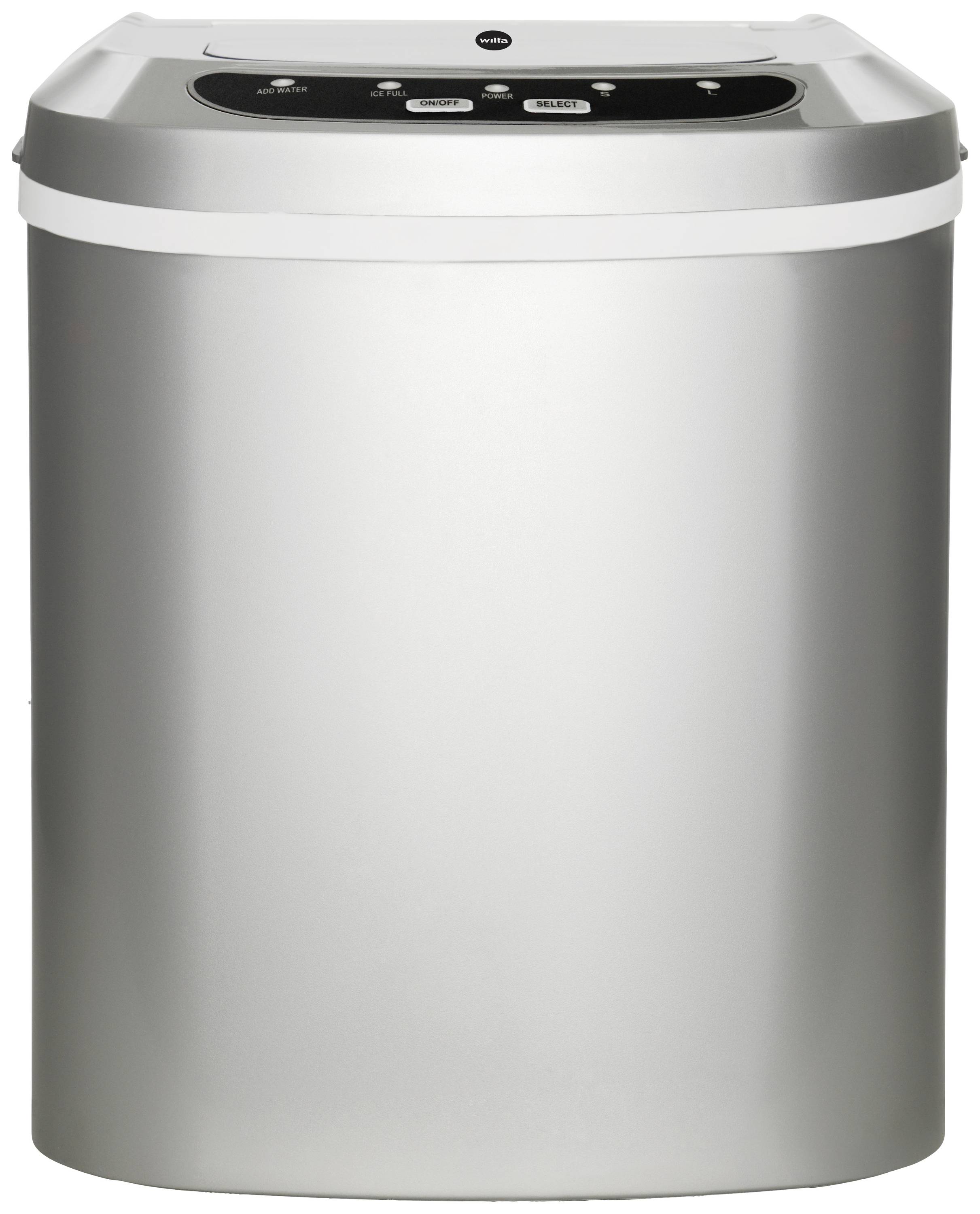 En silverfärgad, automatisk soptunna med sensoröppning, lämplig för kök eller kontor.