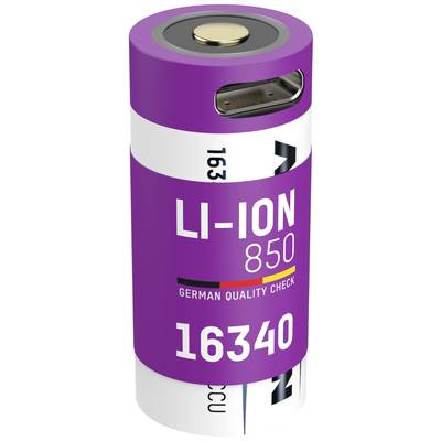 Ansmann 16340 USB-C®-batteri 16340 Li-Ion 3.6 V 850 mAh