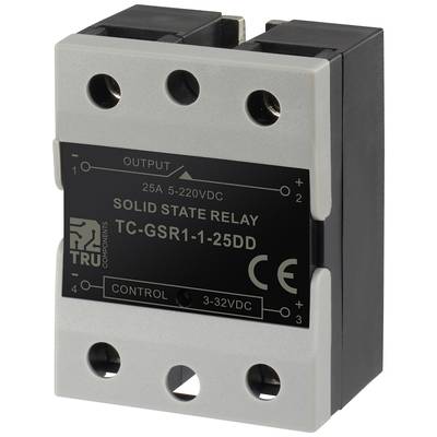 TRU COMPONENTS Halvledar-relä TC-GSR-1-25DD 25 A Växelspänning (max.): 220 V/DC Likströmsbrytare 1 st