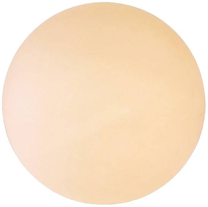 En ljus, orangefärgad cirkel på vit bakgrund.