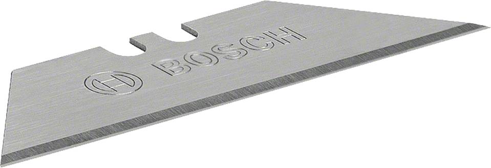 Ett trapetsformat reservblad märkt 'Bosch', använt för olika verktyg avsedda för materialskärning.