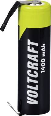 VOLTCRAFT A ULF Specialbatteri laddbart AA (R6) U-lödfana, Högvärdigt  NiMH 1.2 V 1400 mAh 1 st