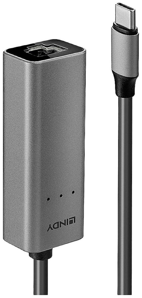 LINDY Lindy - Netzwerkadapter - USB-C 3.1 - 10M/100M/1G/2,5 Gigabit Ethernet Nätverksadapter  2.5 GBit/s USB-C® (USB 3.1 Gen 1), Gigabit-LAN (1/2.5 Gbit/s) , RJ45