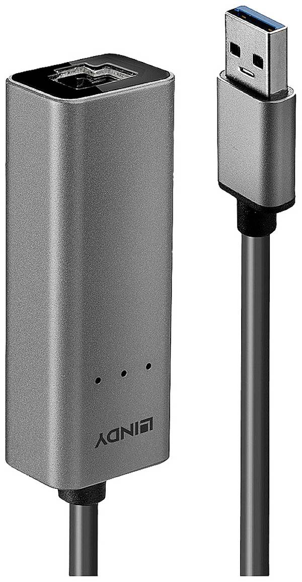 LINDY Lindy - Netzwerkadapter - USB 3.0 - 2.5GBase-T x 1 Nätverksadapter  2.5 GBit/s USB 3.2 Gen 1, Gigabit-LAN (1/2.5 Gbit/s) , RJ45
