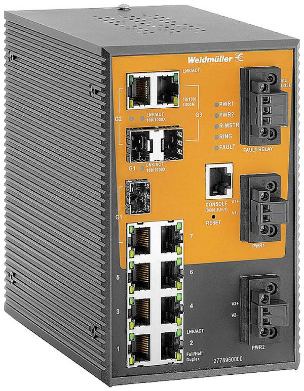 Weidmüller 2778960000 IE-SW-SL10M-7TX-3GC-LV Industrial Ethernet Switch  10 / 100 / 1000 MBit/s
