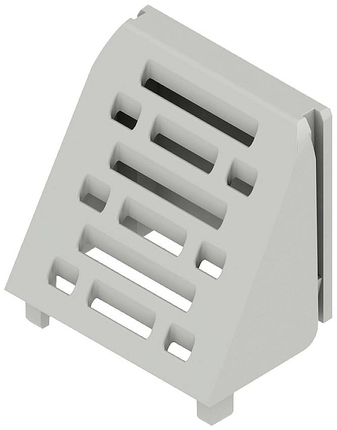 Weidmüller CH20M AD SHL 5.00/04 AGY 3747 Täckkåpa stängt, med ventilationshål, för DIN-skena Plast Grå (B x H) 22.5 mm x 23.7 mm 500 st