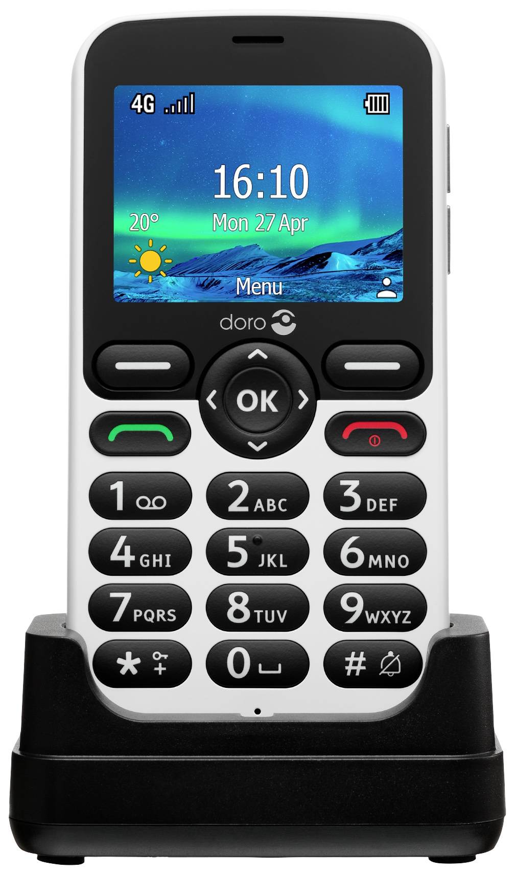 Senior-mobiltelefon Doro 5860 Svart Vit 