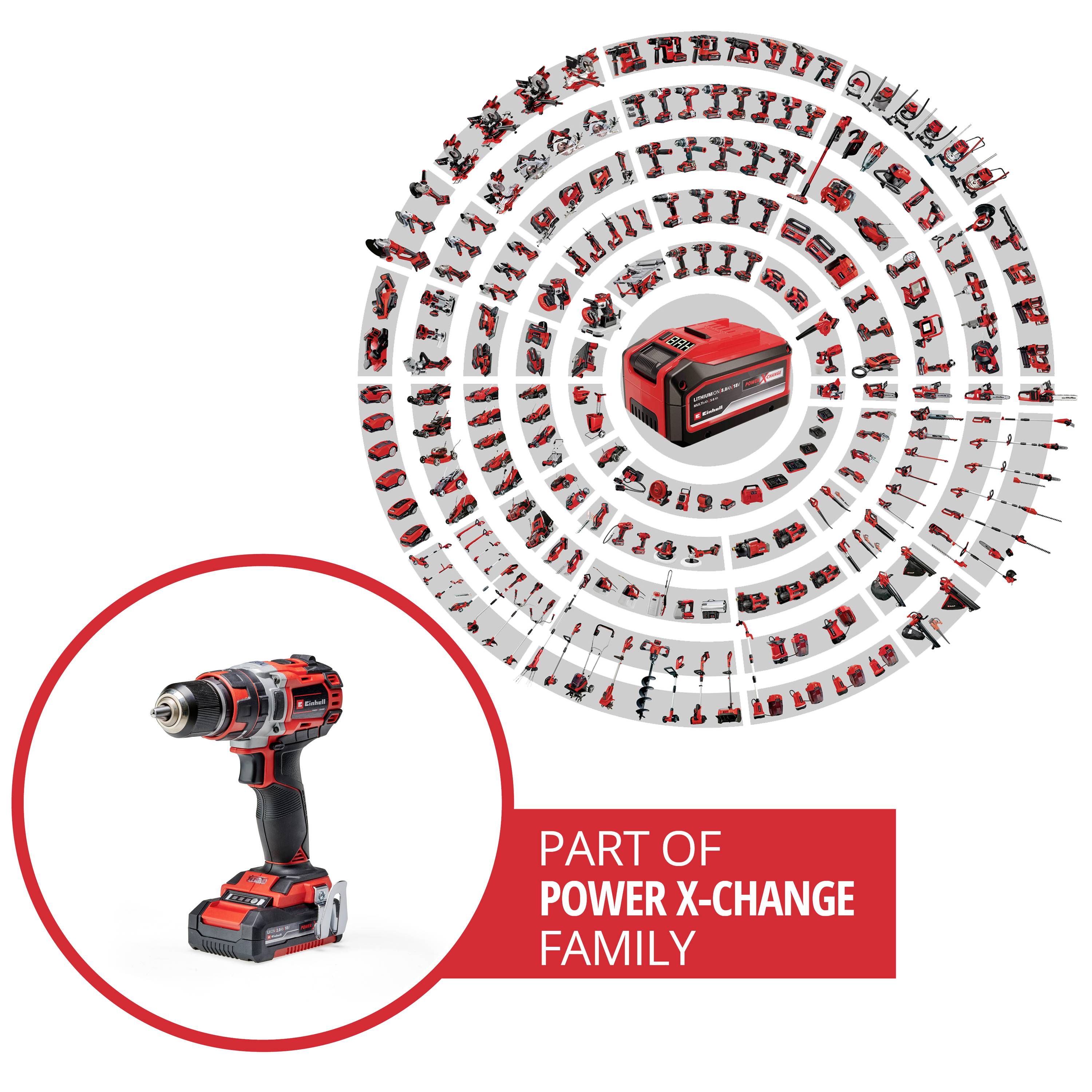 Einhell Professional TP-CD 18/50 Li-i BL (2x2,0Ah) 2-växel-Slagborrmaskin batteri inkl. laddare, inkl. 2x batterier-3