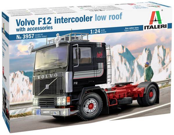 Italeri 3957 Volvo F-12 Intercooler Low Roof Lastbilsmodell byggsats 1:24