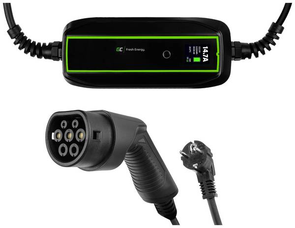 Green Cell EV PowerCable Mobil laddningsstation Typ 2  16 A Antal anslutningar 1 3.6 kW