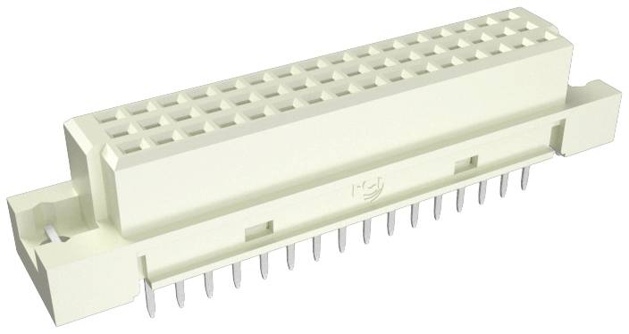 En vit elektrisk kontakt med flera metallstift, lämplig för elektroniska kretsar och anslutningar.