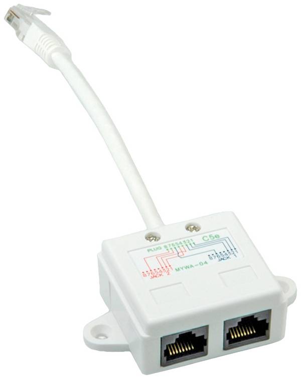 Value  Nätverk T-adapter CAT 5e  0.17 m Vit