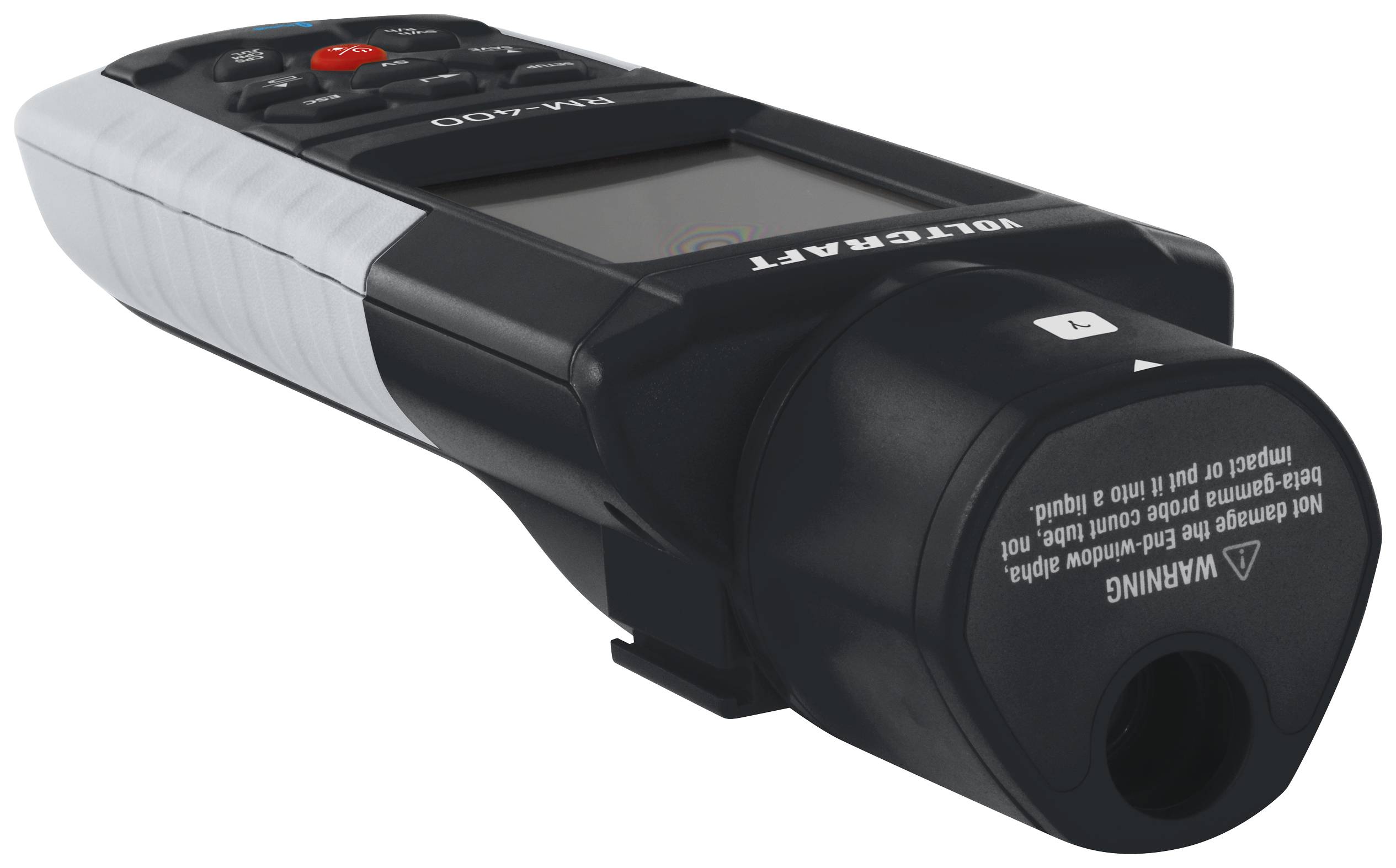 En bärbar infraröd termometer med en display och en sensor fram, lämplig för kontaktfri temperaturmätning.