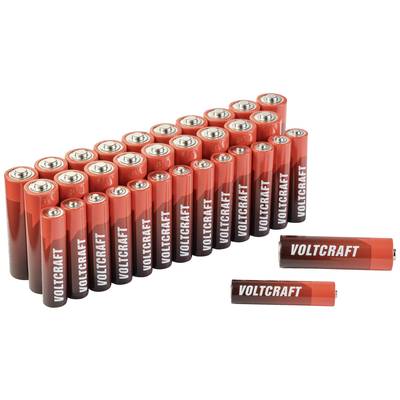 VOLTCRAFT Batteri-set AA (R6), AAA (R03) 34 st inkl. Box