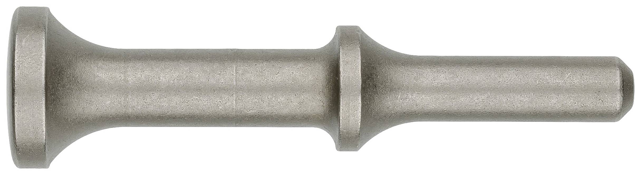 Metallisk bult med cylindrisk skaft och bred huvud, sedd från sidan.