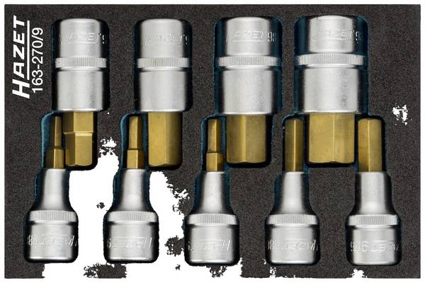 Hazet 163-270/9 Hylsnyckelinsats-set  1/2"  163-270/9