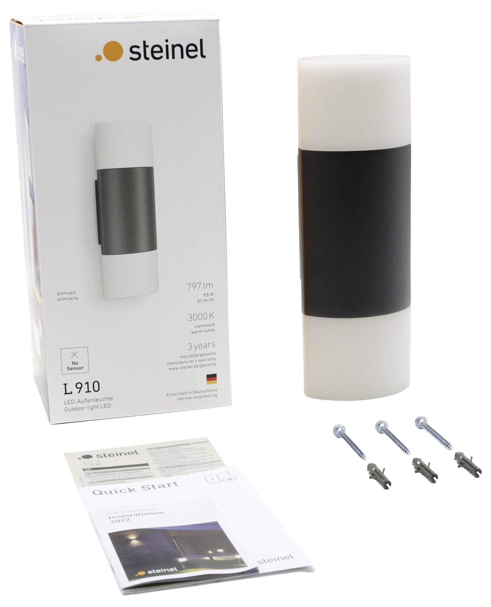 Steinel L 910 M ANT 078720 Utomhusväggbelysning LED utan 9.8 W Antracit-6
