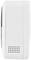 Vit elektronisk väggfäste, sedd från sidan. Små ventilationsspringor längst ner. Funktion och märke går inte att urskilja.
