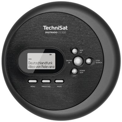 CD-radio TechniSat Digitradio CD 2GO BT DAB+, FM Svart-0
