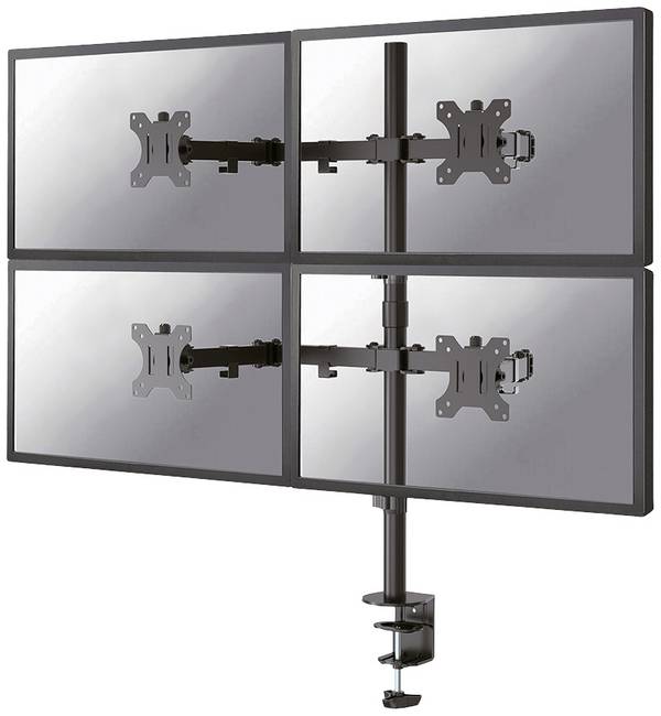 <br>  Neomounts<br>  FPMA-D550D4BLACK<br>  <br>  Monitor bordsfäste<br>  4 Skärm(ar)<br>  33,0 cm (13") - 81,3 cm (32")<br>  Svart<br>  Tiltbar, Roterbar, Svängbar, Justerbar i höjd<br>