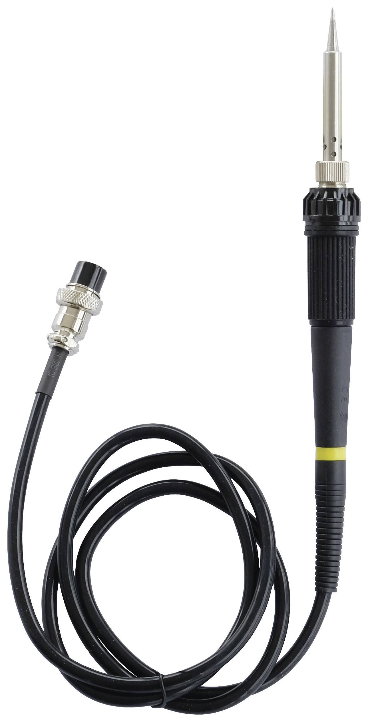 Lödkolv med svart handtag och långt kabel, lämplig för elektroniska lödningsarbeten.
