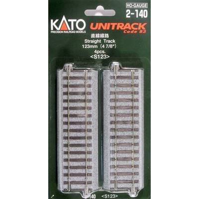 H0 Kato Unitrack 2-140 Rakt spår 123 mm 4 st
