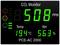'CO₂-monitor visar 508 PPM. Temperatur: 19,4°C. Luftfuktighet: 56,3%. Smiley-ansikten indikerar luftkvaliteten.'