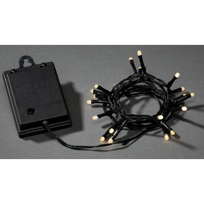 Konstsmide 3722-130 Ljusslinga Utomhus batteri Antal ljuskällor 20 LED Varmvit Belyst längd: 1.9 m med brytare, Timer, f