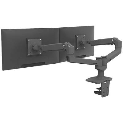 Ergotron LX Dual Arm Side by Side Desk Mount 2x Monitor bordsfäste 38,1 cm (15") - 68,6 cm (27") Svart Justerbar i höjd,