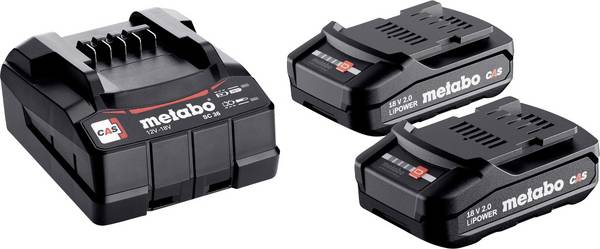 Metabo 685161000 Basic-Set 2 x 2.0 Ah Verktygsbatteri  18 V 2.0 Ah Li-Ion