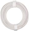 Donau Elektronik 150-015 Flätad kabel 1 x 0.50 mm² Vit 10 m