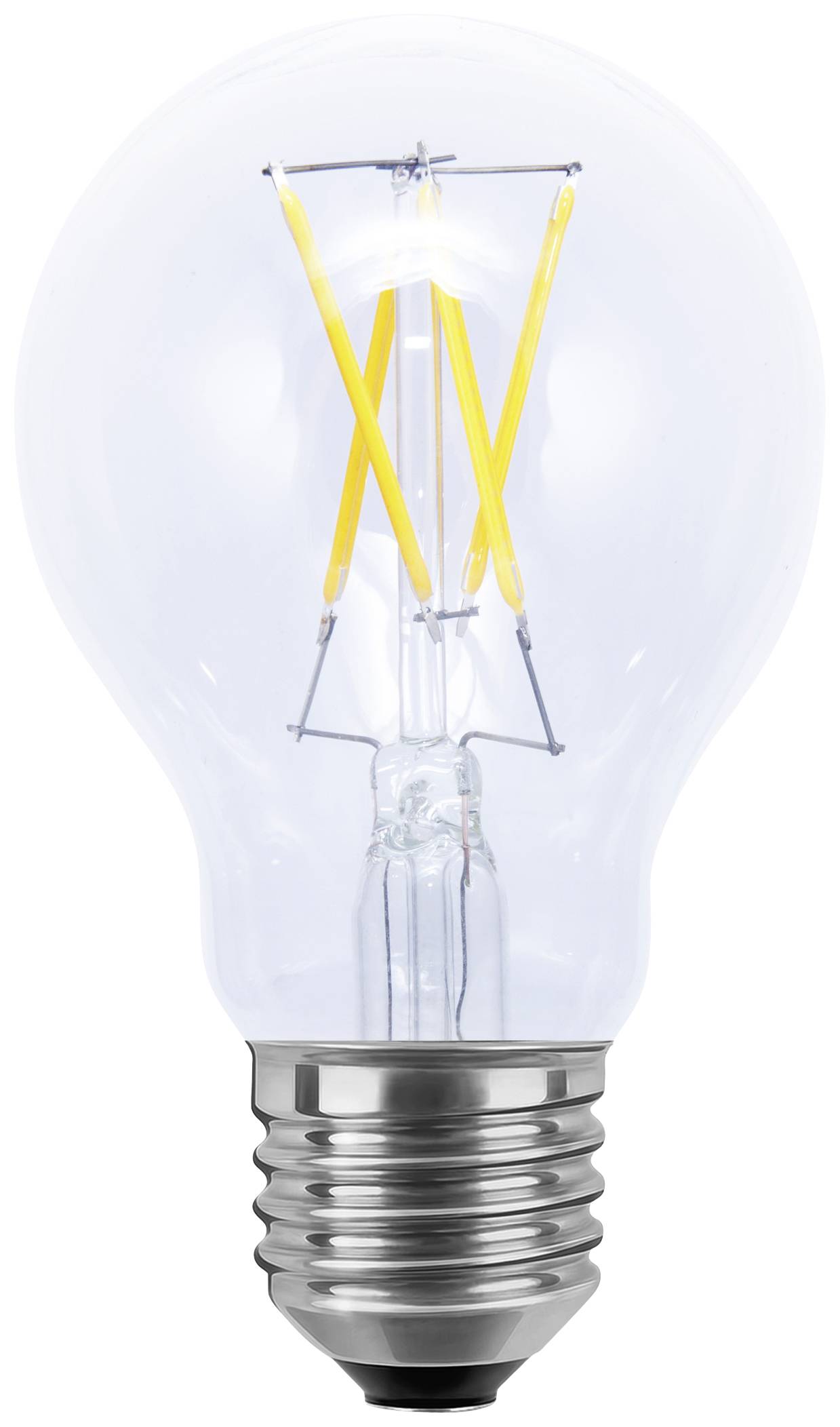En genomskinlig glödlampa med synlig glödtråd symboliserar idéer och belysning.