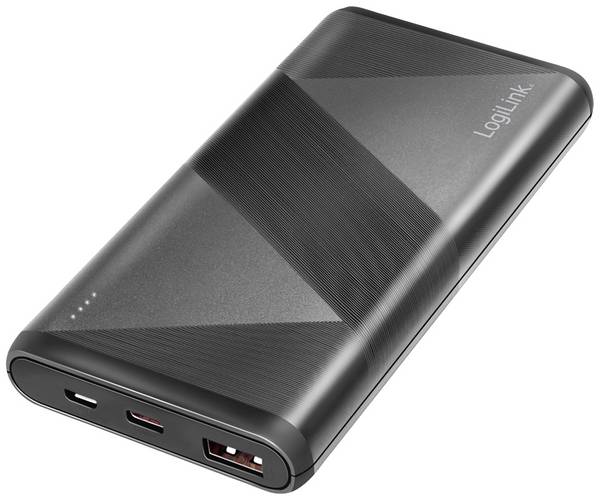 LogiLink PA0275 Batteripack 10000 mAh Quick Charge 3.0, Fast Charge, Power Delivery 2.0 LiPo Svart