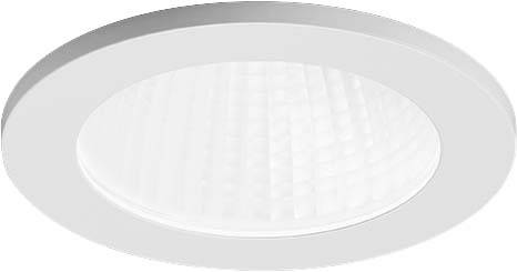 Rundumlampa i vitt, fotograferad ovanifrån, visar den strukturerade ytan på lampskärmen.