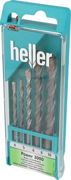 Heller Proconcrete Beton- & Steinbohrer 17755 Hårdmetall Borrhammar-set  4 mm, 5 mm, 6 mm, 8 mm, 10 mm  Cylinderskaft 5 st
