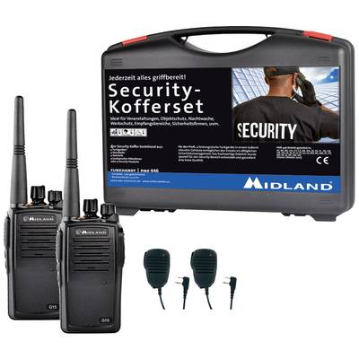 Midland G15 Pro PMR 2er Security inkl. SM 600-M C1127.S1 PMR-walkie talkie Set 2 st